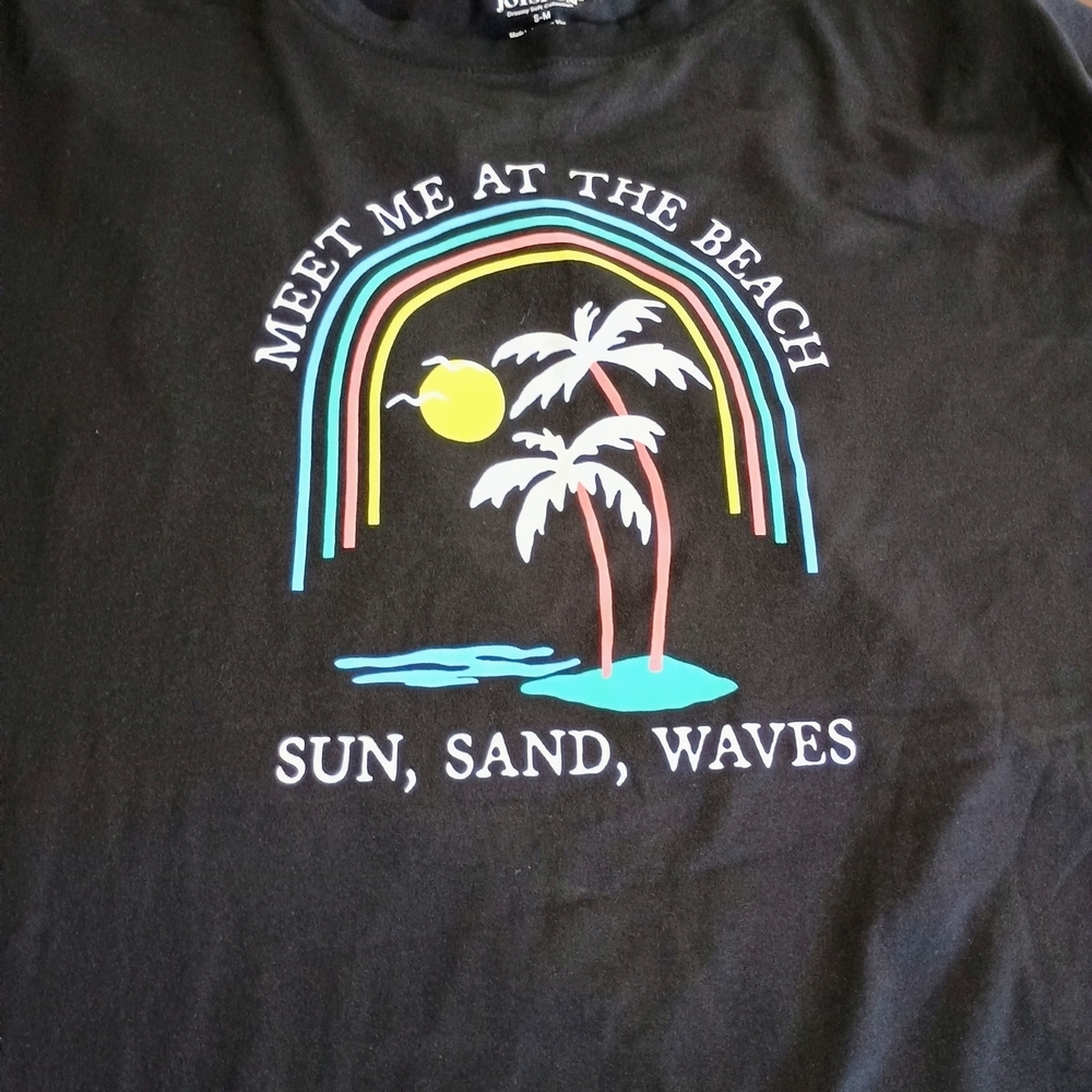 Women's Black Graphic Pajama Shirt - Picture 2 of 5